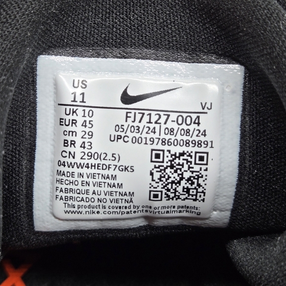 New Nike Free Metcon 6 'Black Hyper Orange' Men's Workout Shoes Size 11 - Picture 8 of 8